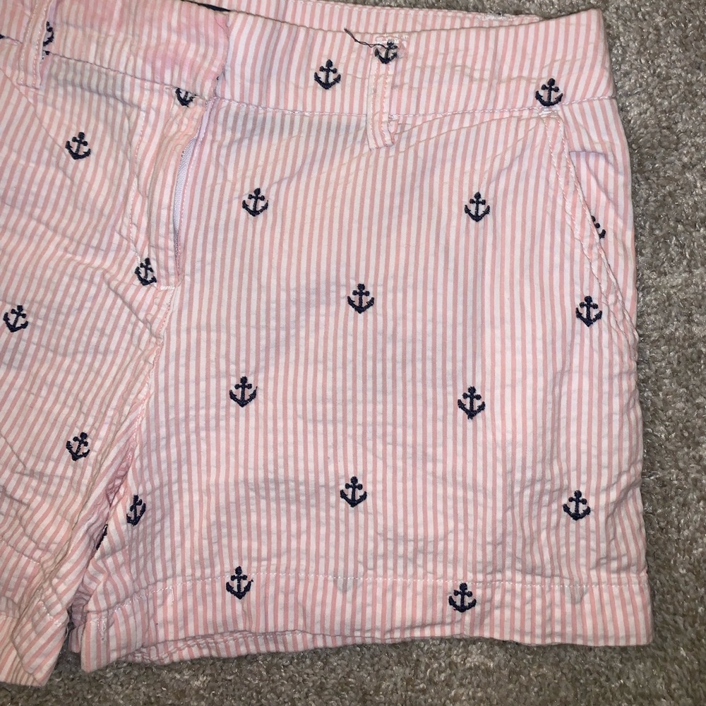 British Khaki Pink & Blue Anchor Shorts size 4 - Picture 6 of 10